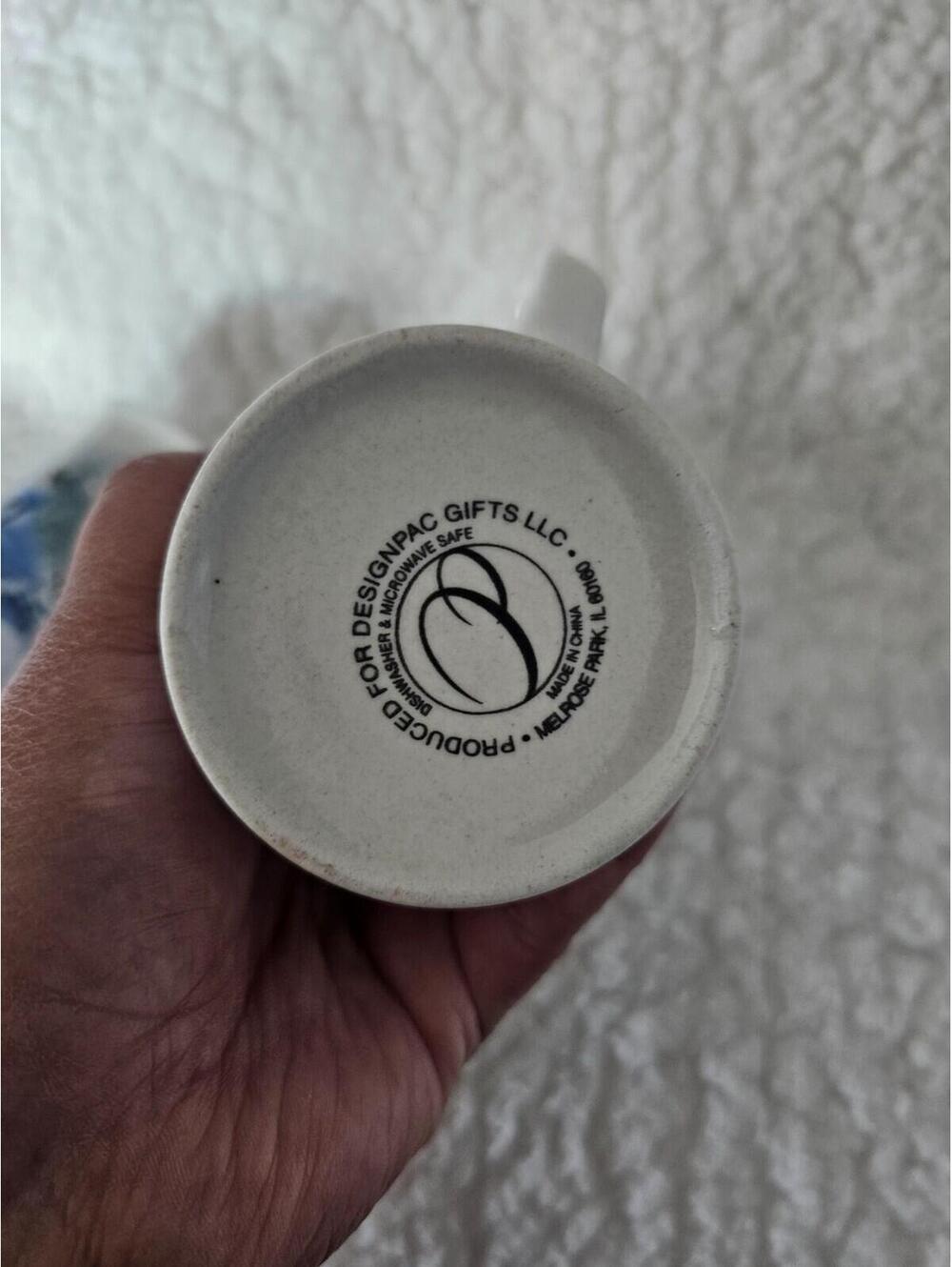 (Set of 2) Vintage Designpac Beautiful Bird Coffee Tea Mug Cup White 4" Ceramic - Picture 12 of 13